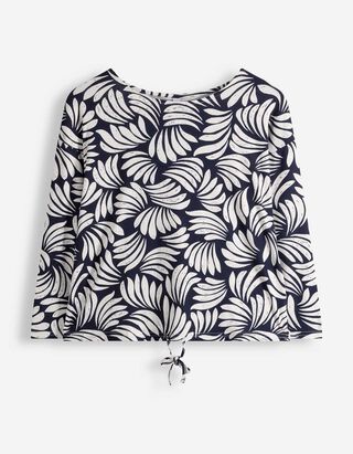 Shirt - Knotendetail - dunkelblau