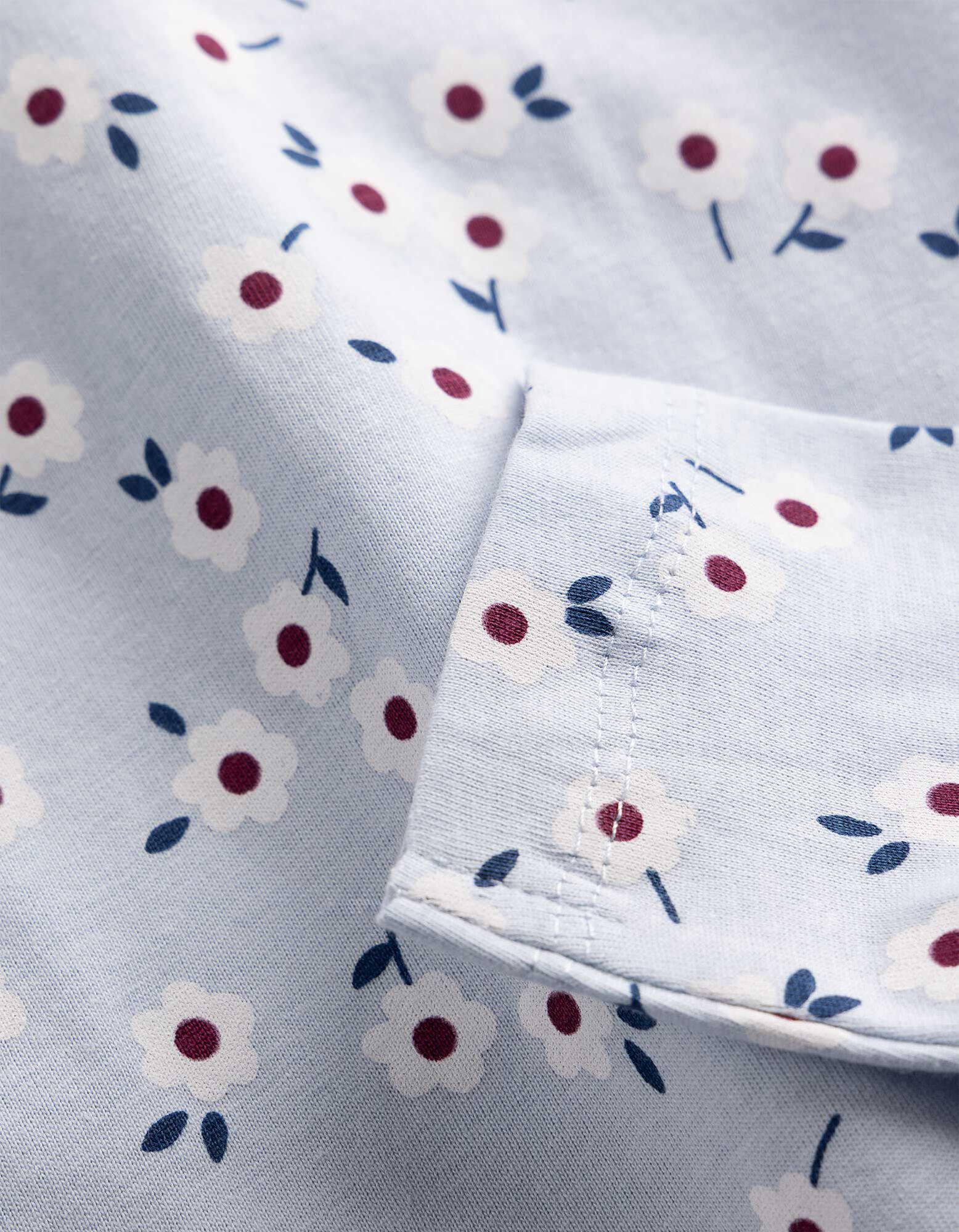 Lang shirt - Print all-over - Lichtblauw