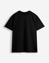 T-Shirt - Seersucker - Schwarz