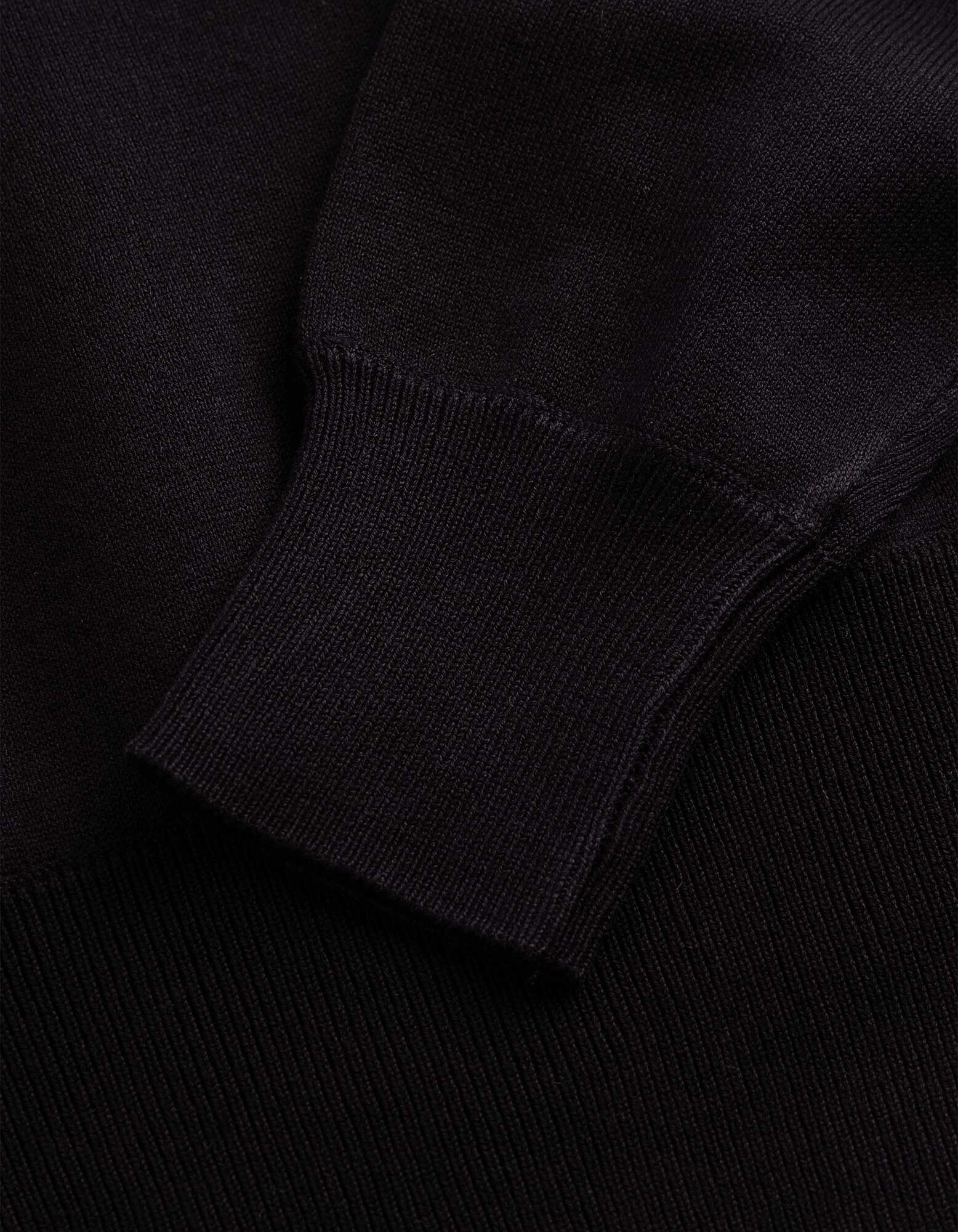 Pullover - U-Ausschnitt - Schwarz