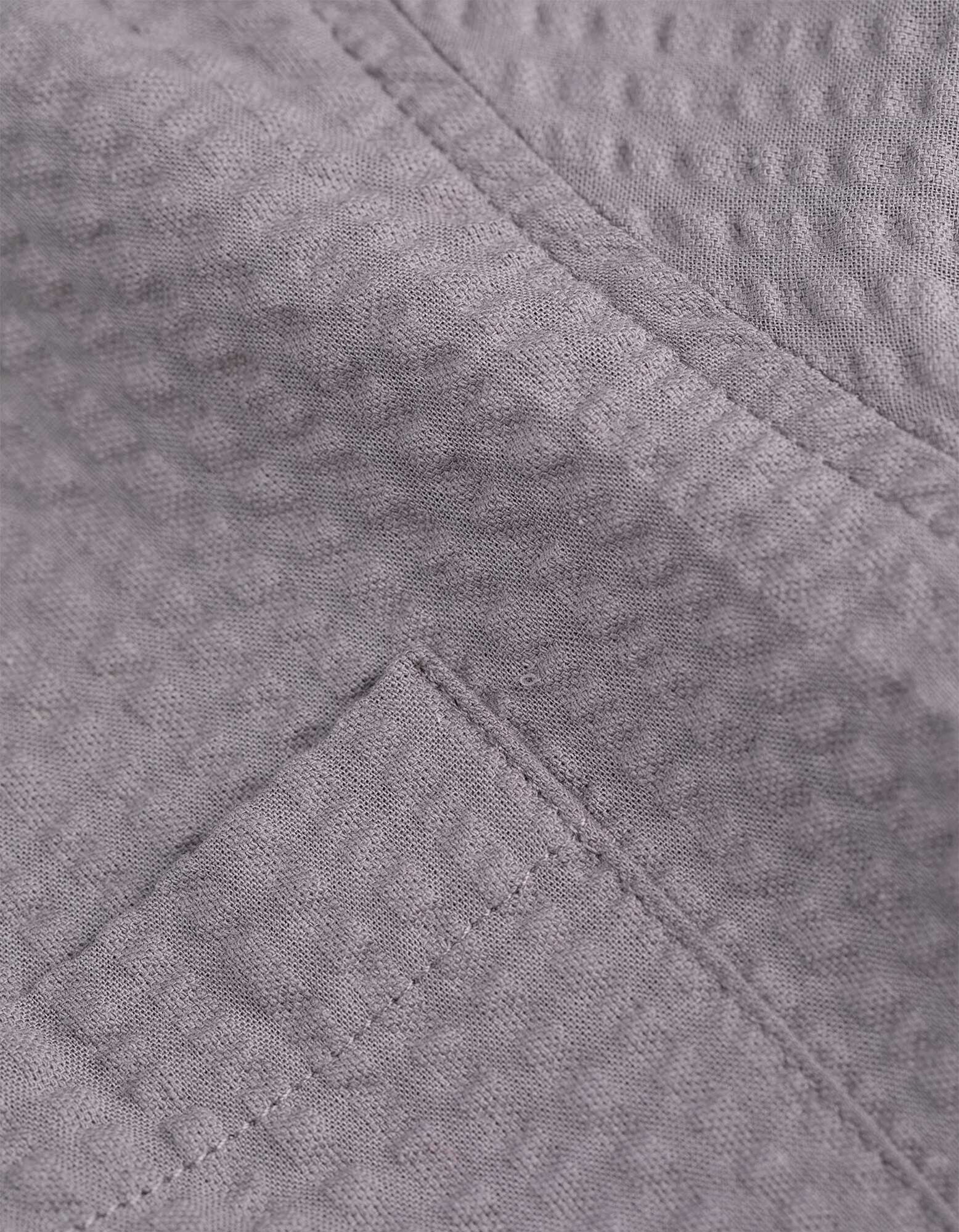 Hemd - Seersucker - Beige