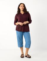 Blusenshirt - Viskose-Mix - Lila