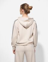 &Scaron;portna jopa - Črte smoking hlač - belo