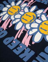 Felpa con cappuccio - Impronta sul retro - blu scuro