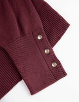 Tričko s dlhými rukávmi - LENZING™ ECOVERO™ - tmavocervena