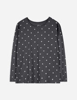 Top pijama - Imprimeu allover - Gri inchis