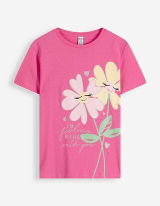T-shirt - Voorkantprint - pink