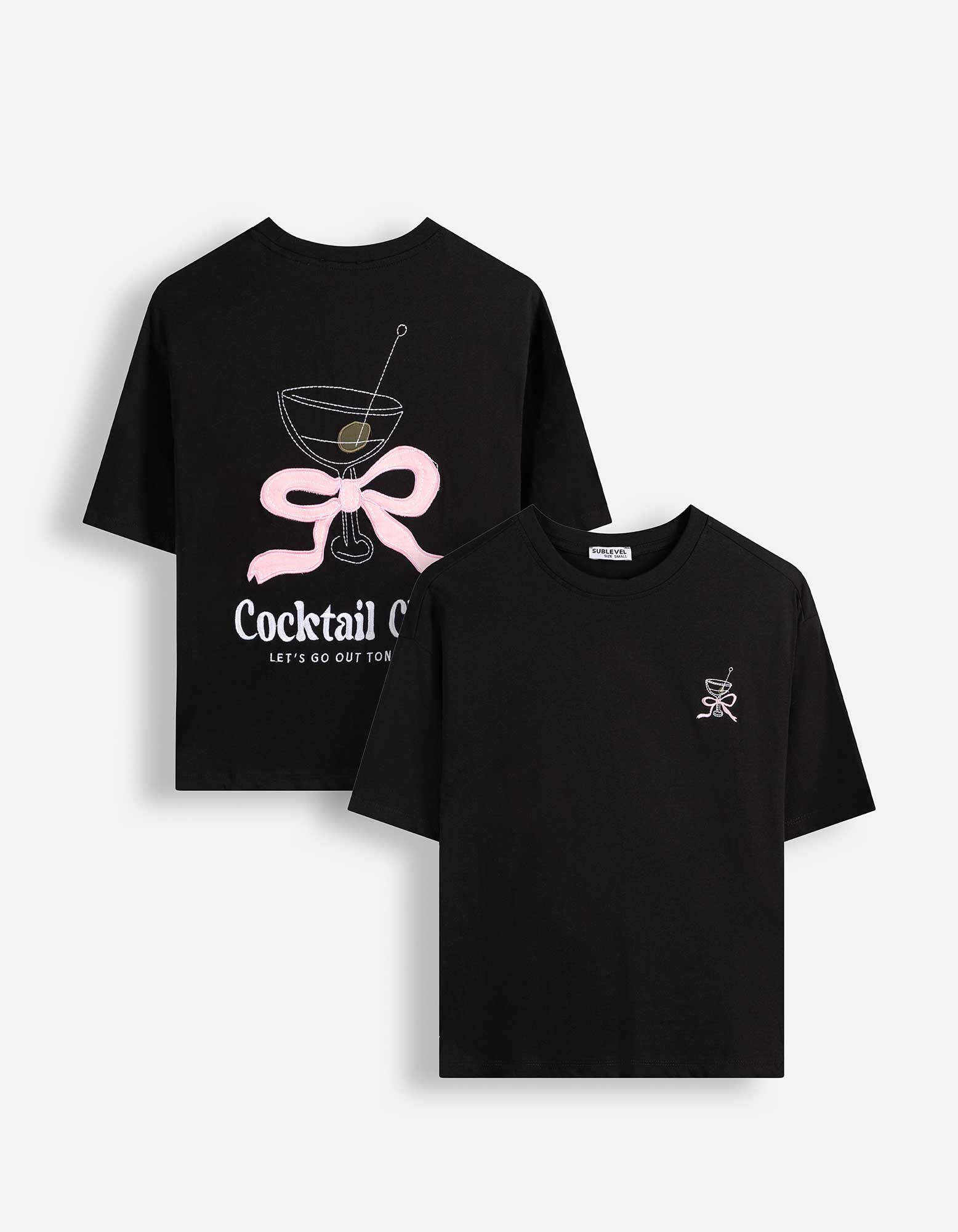 T-Shirt - R&uuml;ckenprint - Schwarz