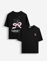 T-Shirt - R&uuml;ckenprint - Schwarz