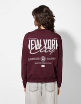 Sweatshirt - Rückenprint - dunkellila