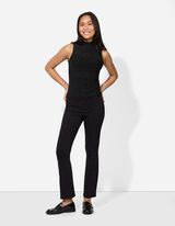 Top - Țesătură cu sclipici - Negru