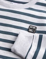 Sweatshirt - Strepen - Lichtgrijs