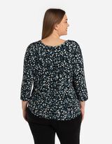 Hosszú ujjú felső - Viszkózkeverék - fekete