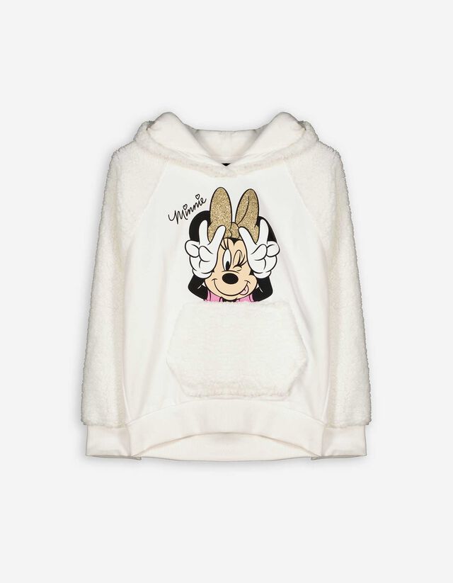 Felpa con cappuccio - Minnie - bianco