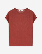 Sweatshirt - Viskose-Mix - dunkelrot