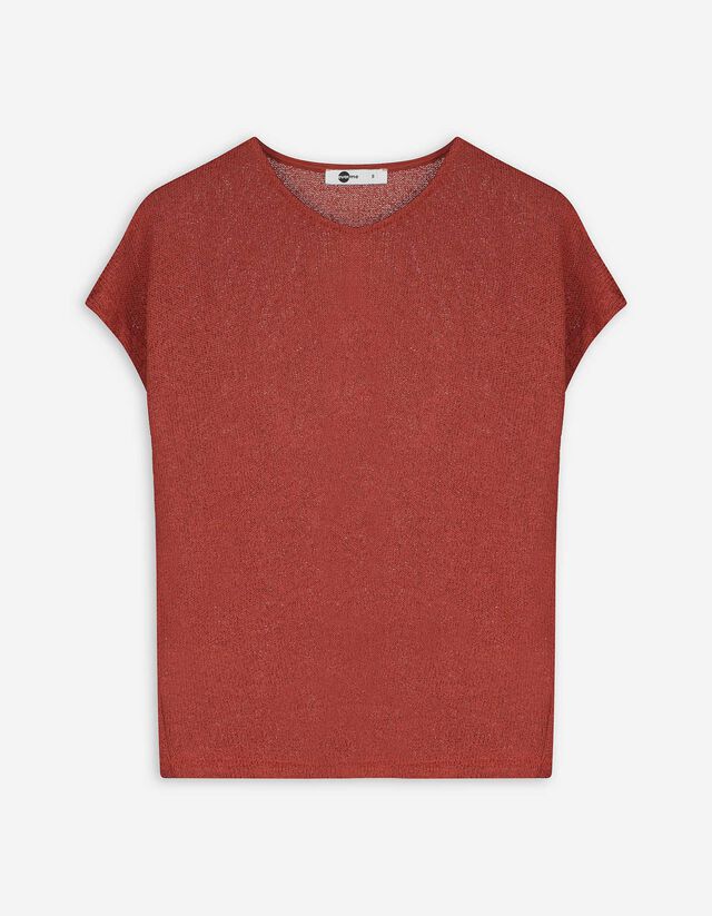 Sweatshirt - Viskose-Mix - dunkelrot