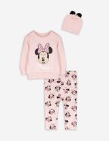 Zestaw bluzy, spodni i czapki - Myszka Minnie - rozowy