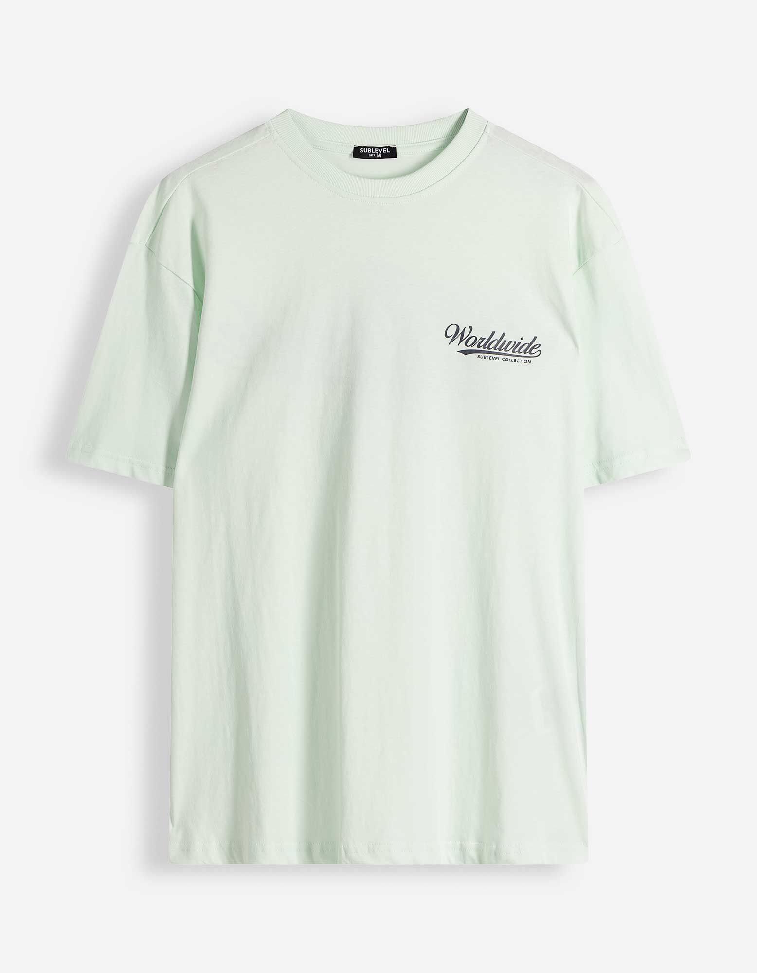 T-Shirt - R&uuml;ckenprint - hellgr&uuml;n