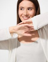 Kardiganas - Viskozės mi&scaron;inys - baltas