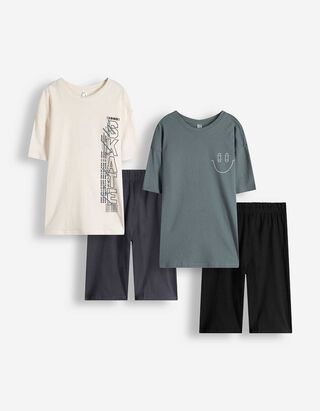 Ensemble pyjama (T-shirt et short) - Lot de 2 - bronze