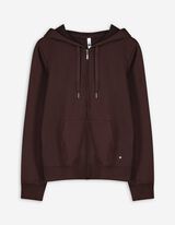 Sweatjacke - Regular Fit - dunkelbraun