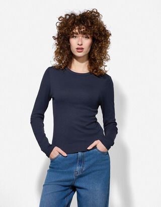 Longsleeve - Modaal - donkerblauw