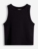 Top sans manches de court - Sans couture - noir