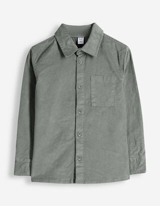Chemise - Velours c&ocirc;tel&eacute; - vert fonc&eacute;