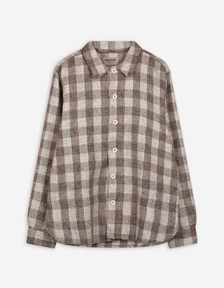 Košile - Károvaný vzor - béžová