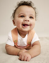 Komplet od majice i kombinezona - Pamuk - svijetlo crvena