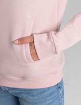 Pulover s kapuco - Potisk s sporočilom - vijolicna