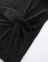 koszulka z długim rękawem - wiązanie - czarny