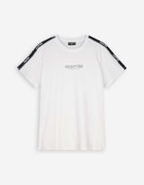 T-shirt - Contraststrepen - wit