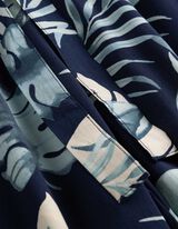 Palazzohose - Allover-Muster - Dunkelblau