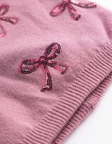 M&uuml;tze - Paillettenbesatz - Rosa
