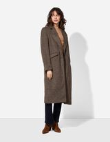 Plašč - Videz volne - rjava