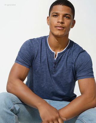 T-Shirt - Regular Fit - dunkelblau