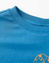 Longsleeve - Vooropdruk - turkoois