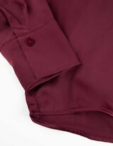 Camicia blusata - Raso - rosso scuro