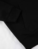 Pulover s kapuco - Sprednja tisk - crna