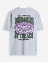 T-Shirt - R&uuml;ckenprint - hellblau