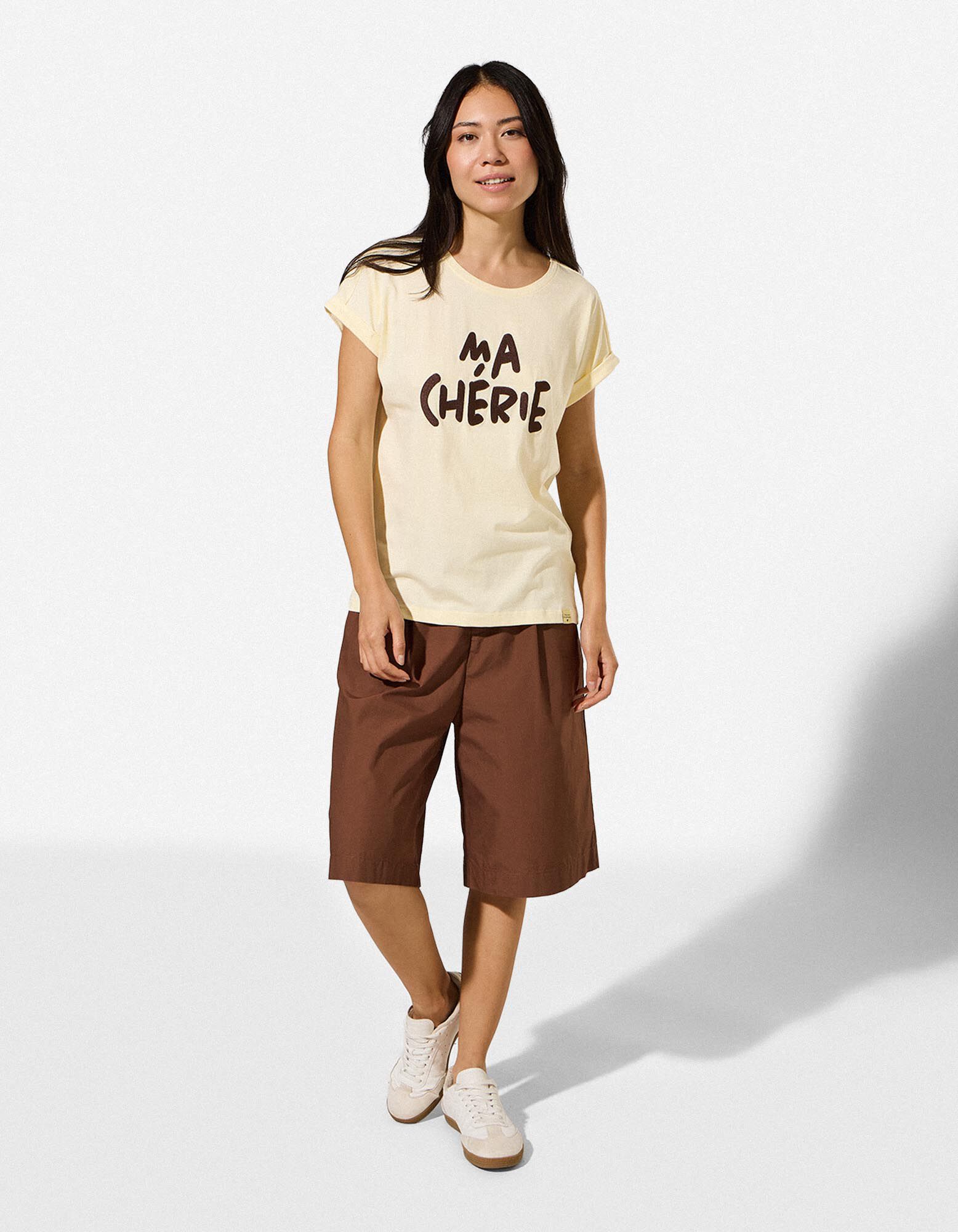 T-Shirt - Stickerei - Gelb