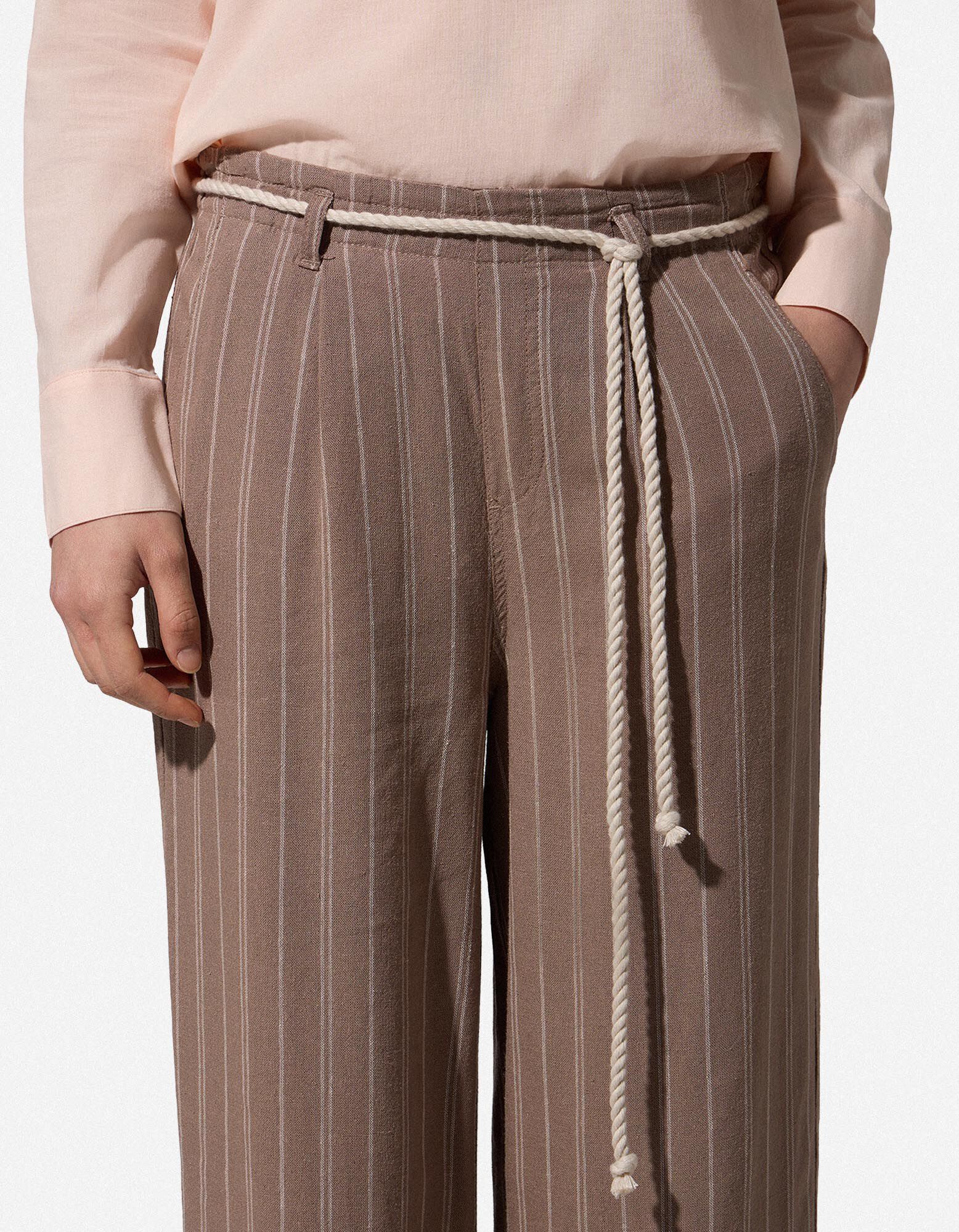 Culotte - Leinen-Optik - Braun