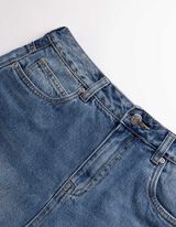Jeansshorts - Mom Fit - blau