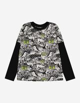 Maglia a manica lunga - Doppio strato - bianco