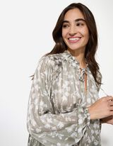 Blusa - Motivo allover - verde scuro