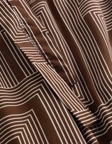 Palazzohose - Allover-Muster - Braun
