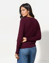 Kardiganas - Mink&scaron;ta medžiaga - tamsiai violetinis