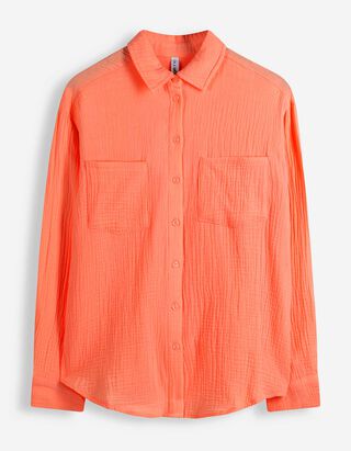 Blouse - Unicolore - Rouge clair