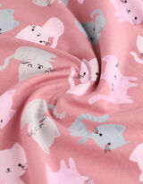 Marškinėliai ilgomis rankovėmis - Ištisinis raštas - violetine